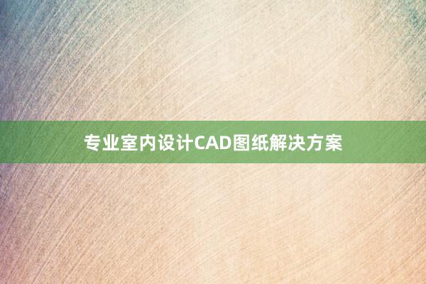 专业室内设计CAD图纸解决方案